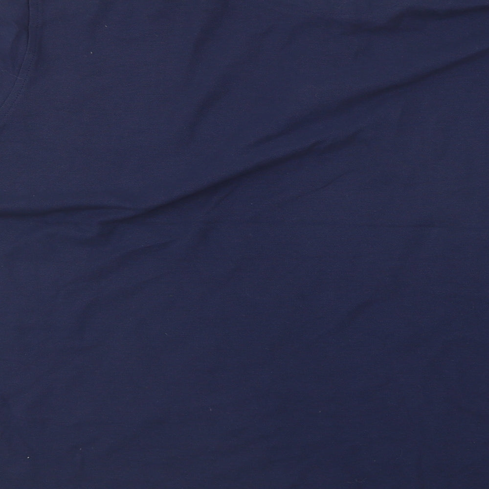 Dunnes Stores Mens Blue Cotton Polo Size XL Collared Button