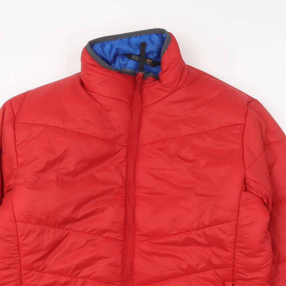 Regatta Mens Red Puffer Jacket Coat Size M Zip