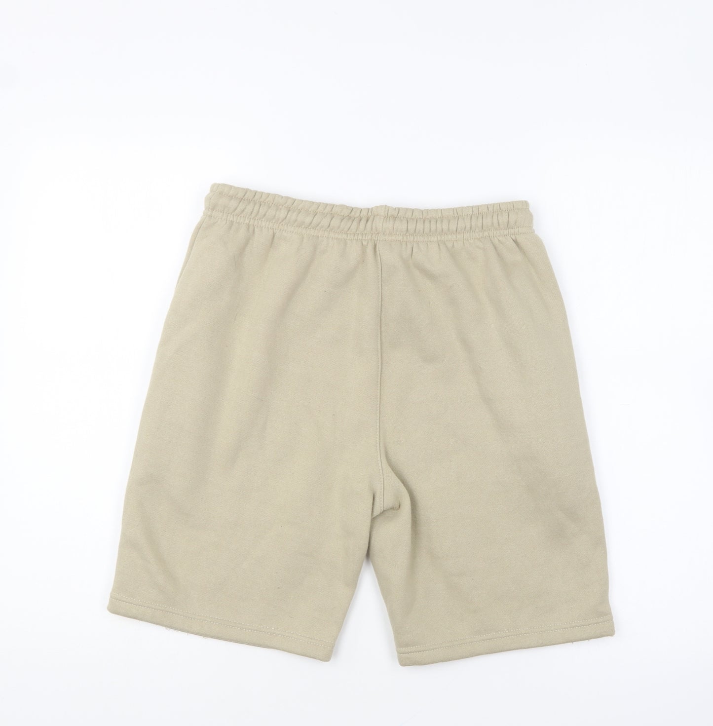 Preworn Mens Green Polyester Sweat Shorts Size S L8 in Regular Drawstring