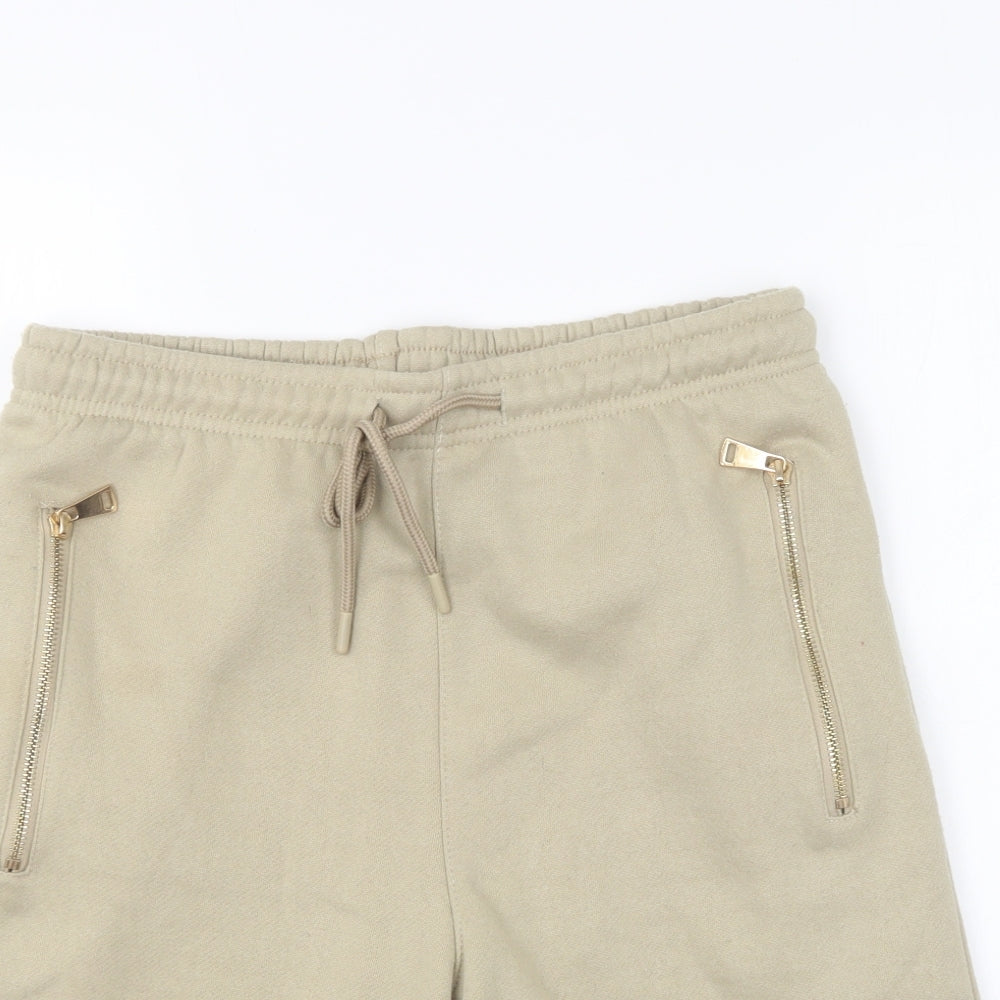 Preworn Mens Green Polyester Sweat Shorts Size S L8 in Regular Drawstring