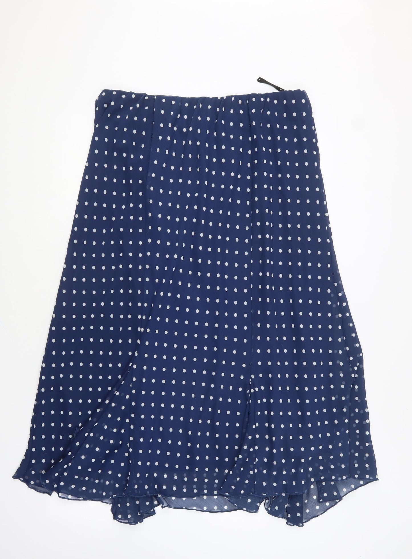 Joanna Hope Womens Blue Polka Dot Polyester A-Line Skirt Size 20