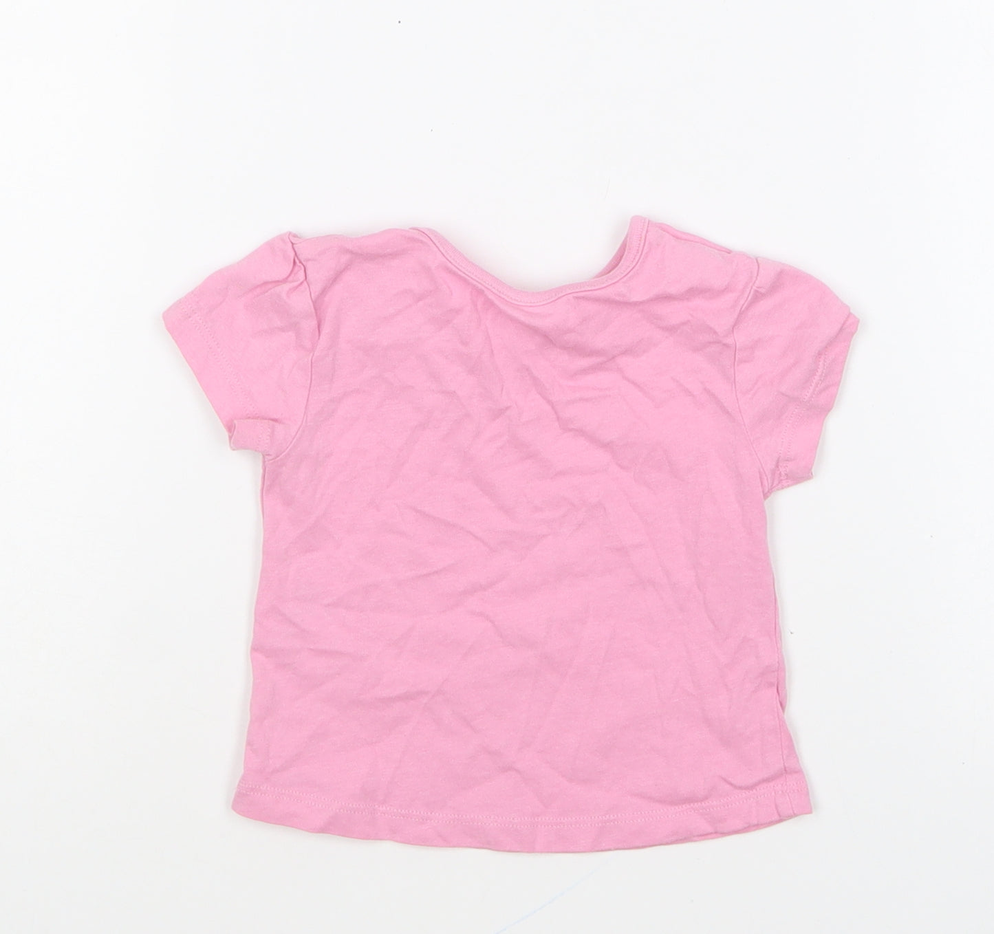 Studio Girls Pink Cotton Basic T-Shirt Size 6-9 Months Round Neck Pullover - I'm Cute