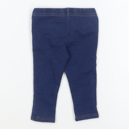 Primark Girls Blue Cotton Jogger Leggings Size 3-6 Months Pullover