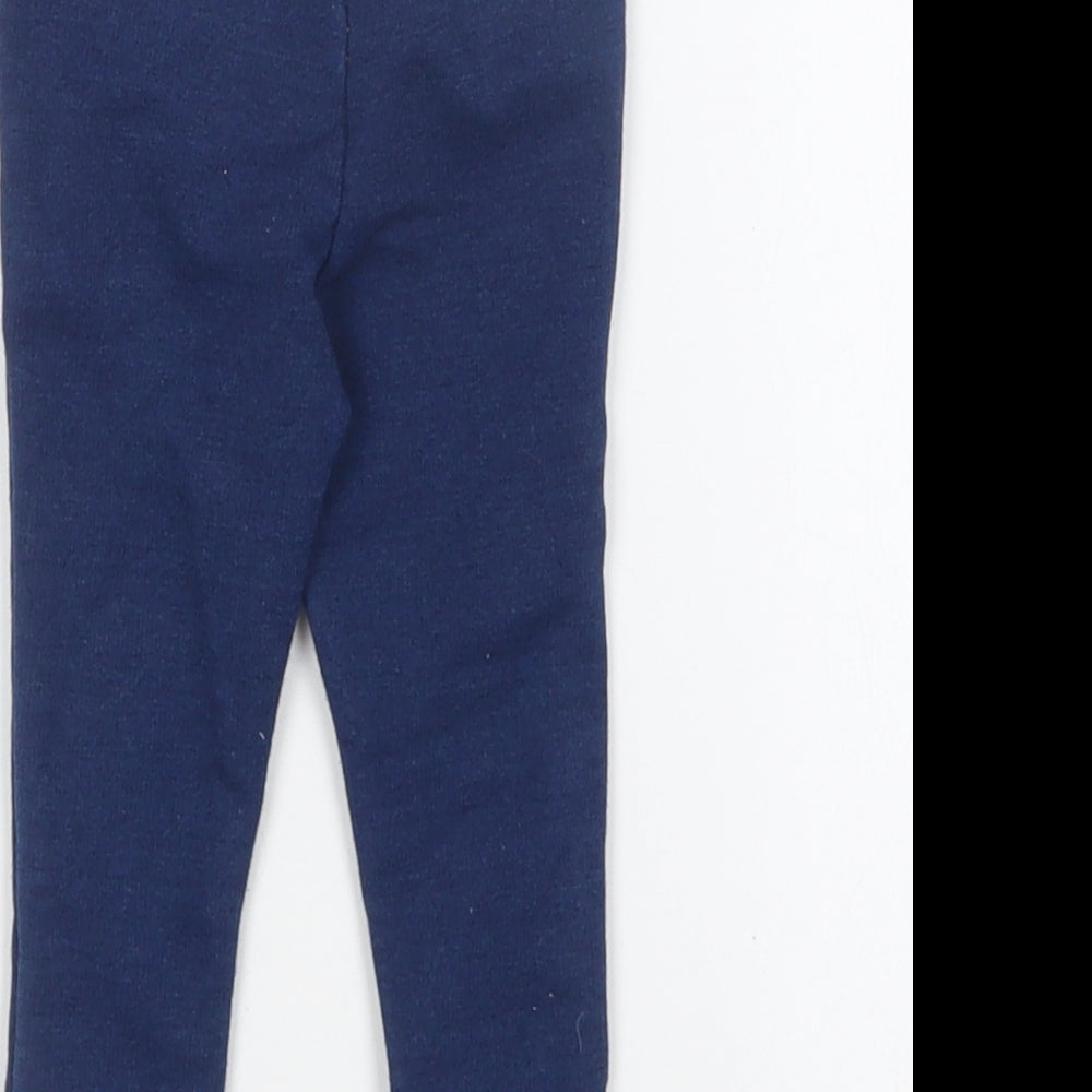 Primark Girls Blue Cotton Jogger Leggings Size 3-6 Months Pullover