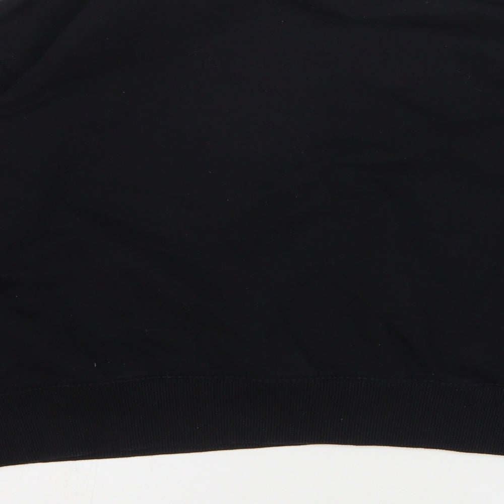 New Look Womens Black Cotton Pullover Sweatshirt Size M Pullover