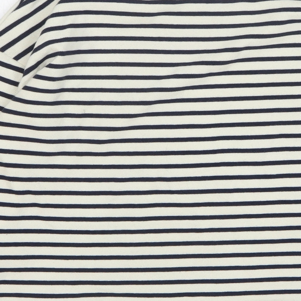 Zara Girls Beige Striped Cotton Pullover Sweatshirt Size 13-14 Years Pullover