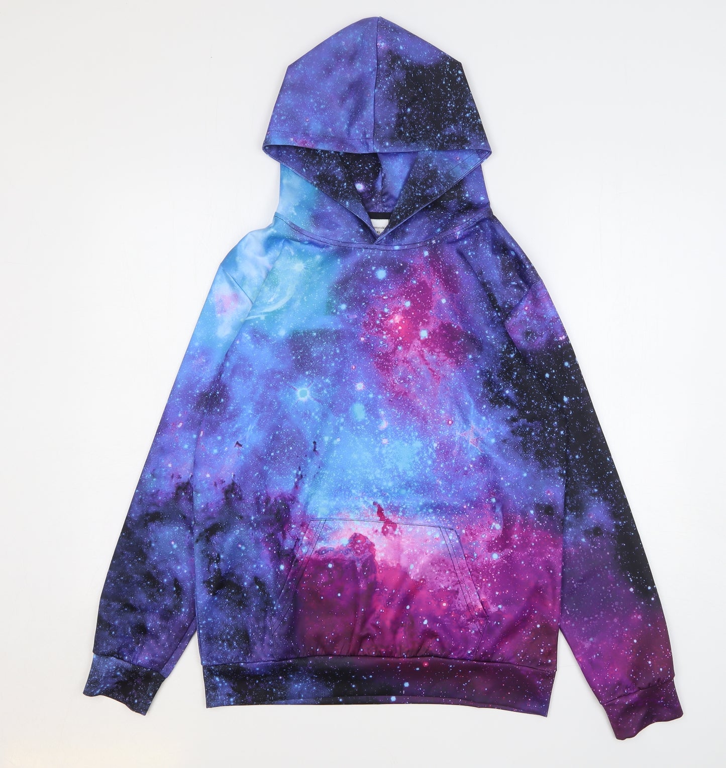 FunnycoKids Boys Multicoloured Geometric Polyester Pullover Hoodie Size XL Pullover - Space