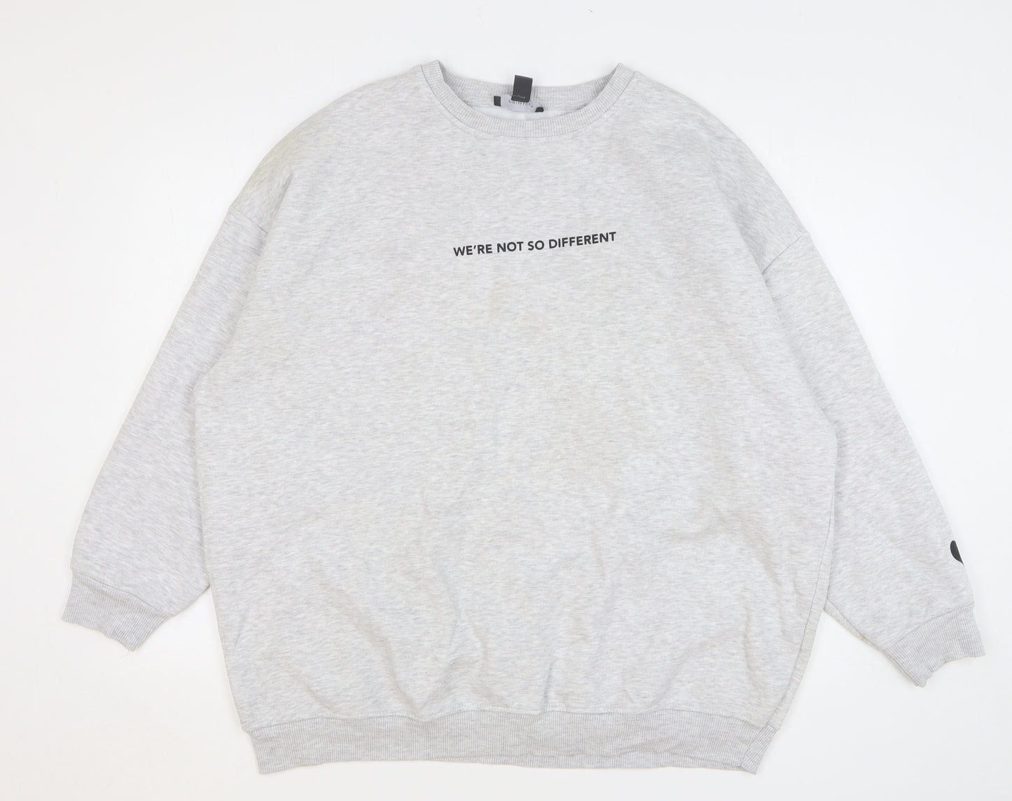 Primark Womens Grey Cotton Pullover Sweatshirt Size 18 Pullover - Were not so different
