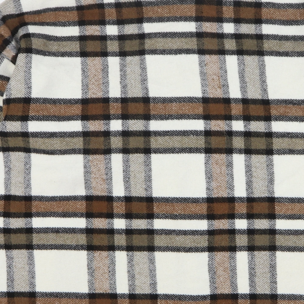 Primark Womens Multicoloured Plaid Polyester Basic Button-Up Size 18 Collared