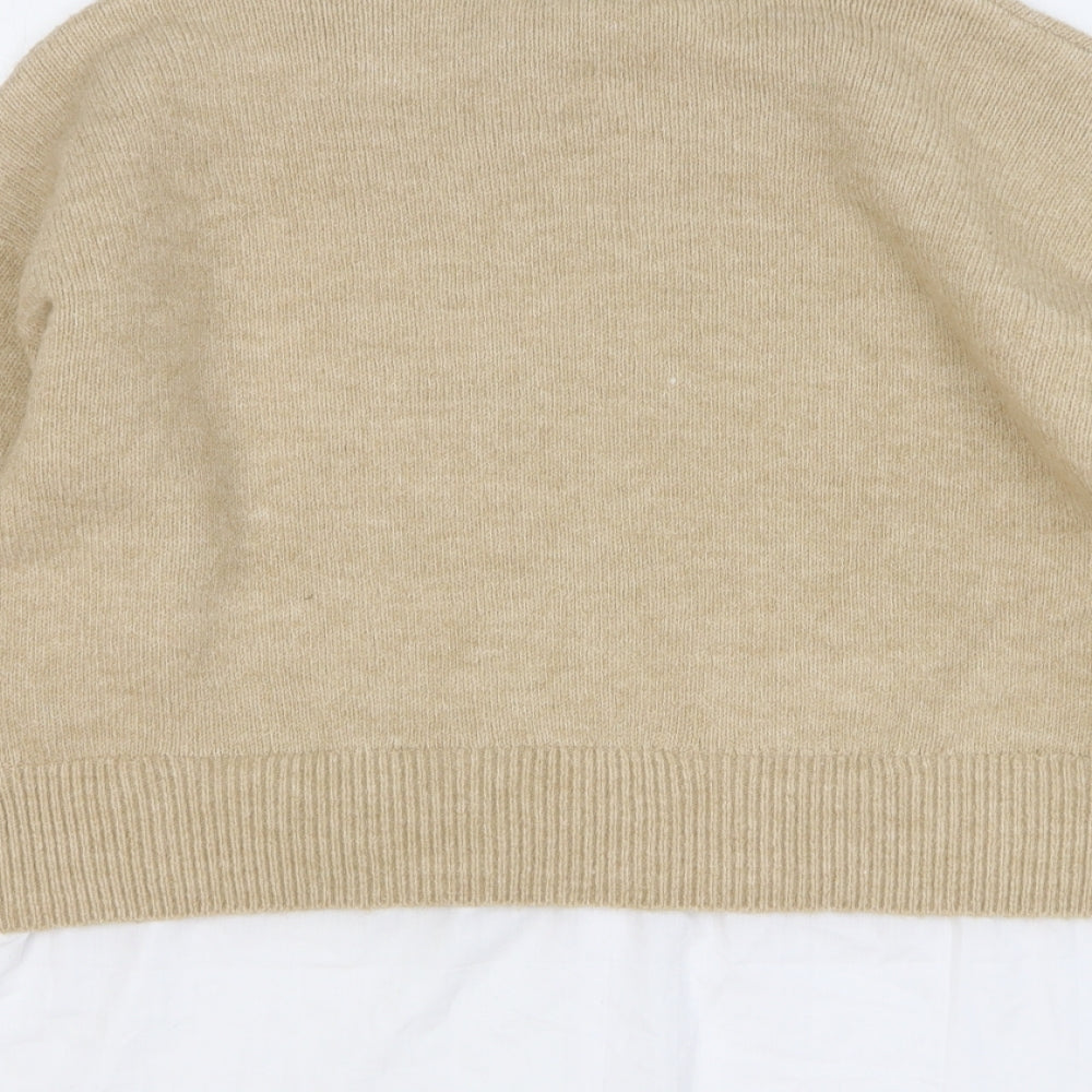 Primark Womens Beige High Neck Polyester Pullover Jumper Size 14