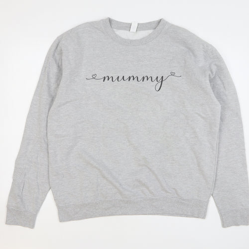 Awdis Womens Grey Cotton Pullover Sweatshirt Size XL Pullover - Mummy