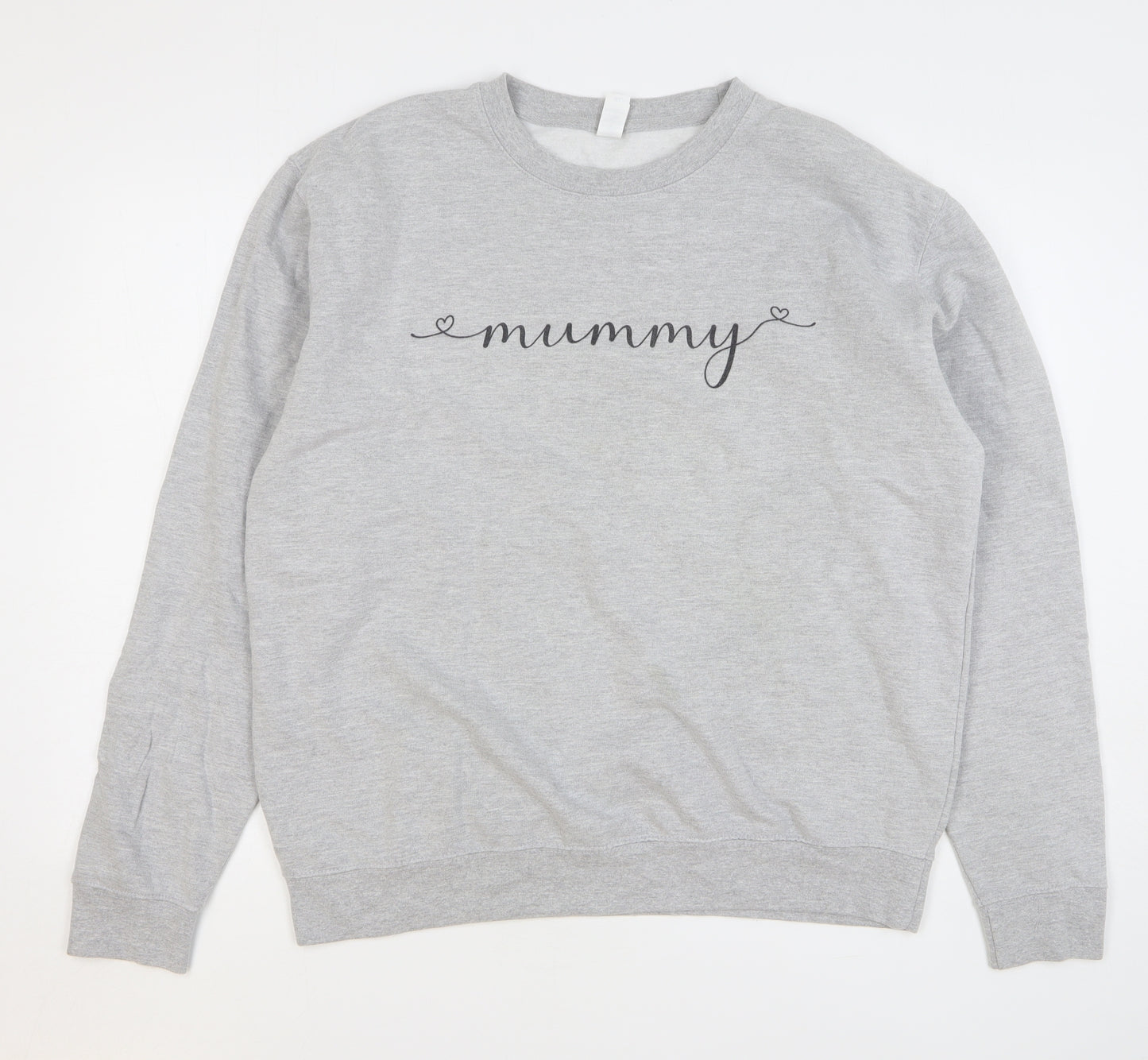 Awdis Womens Grey Cotton Pullover Sweatshirt Size XL Pullover - Mummy