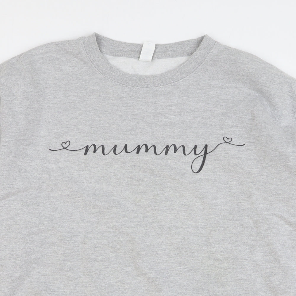 Awdis Womens Grey Cotton Pullover Sweatshirt Size XL Pullover - Mummy