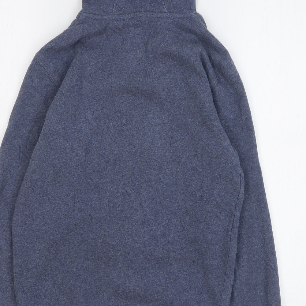 Franklin & Marshall Boys Blue Cotton Full Zip Hoodie Size 12-13 Years Zip