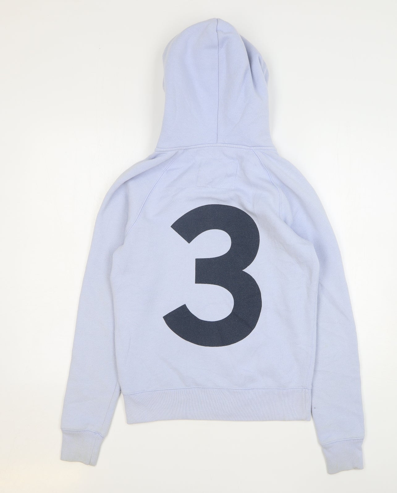 Jack Wills Womens Blue Cotton Full Zip Hoodie Size 10 Zip