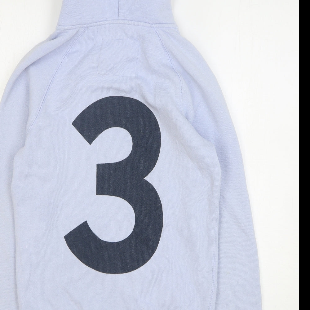 Jack Wills Womens Blue Cotton Full Zip Hoodie Size 10 Zip