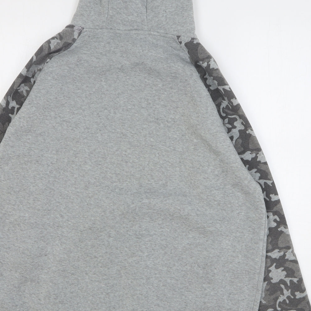 AIRWALK Mens Grey Camouflage Polyester Pullover Hoodie Size 2XL