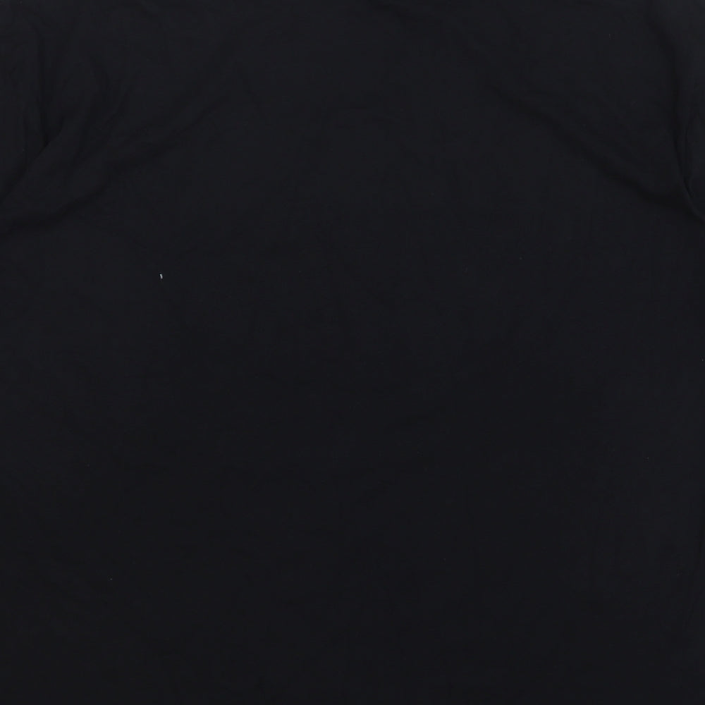 Gildan Mens Black Cotton T-Shirt Size 2XL Round Neck - Motorbike