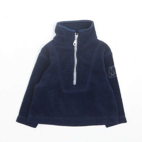 Adams Boys Blue Basic Jacket Jacket Size 9-12 Months Zip