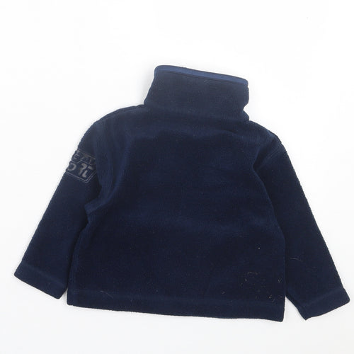 Adams Boys Blue Basic Jacket Jacket Size 9-12 Months Zip