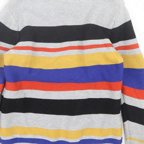 George Boys Multicoloured Crew Neck Striped Cotton Pullover Jumper Size 3-4 Years Pullover