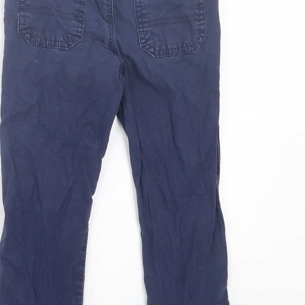 George Boys Blue Cotton Chino Trousers Size 3-4 Years Regular Drawstring