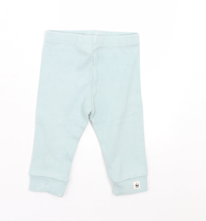 F&F Girls Green Cotton Capri Trousers Size 3-6 Months Pullover - WWF