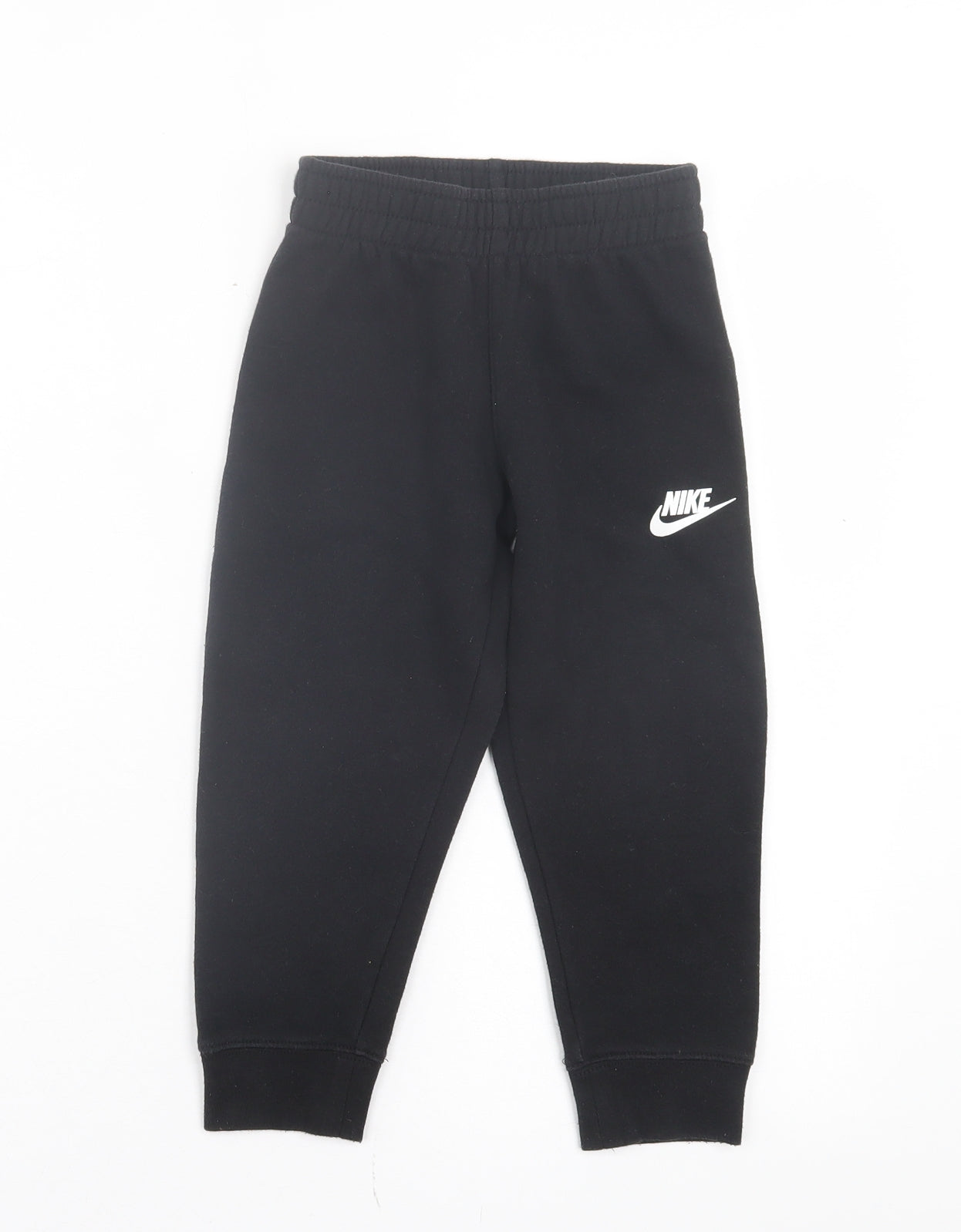 Nike Boys Black Cotton Jogger Trousers Size 3-4 Years Regular Pullover