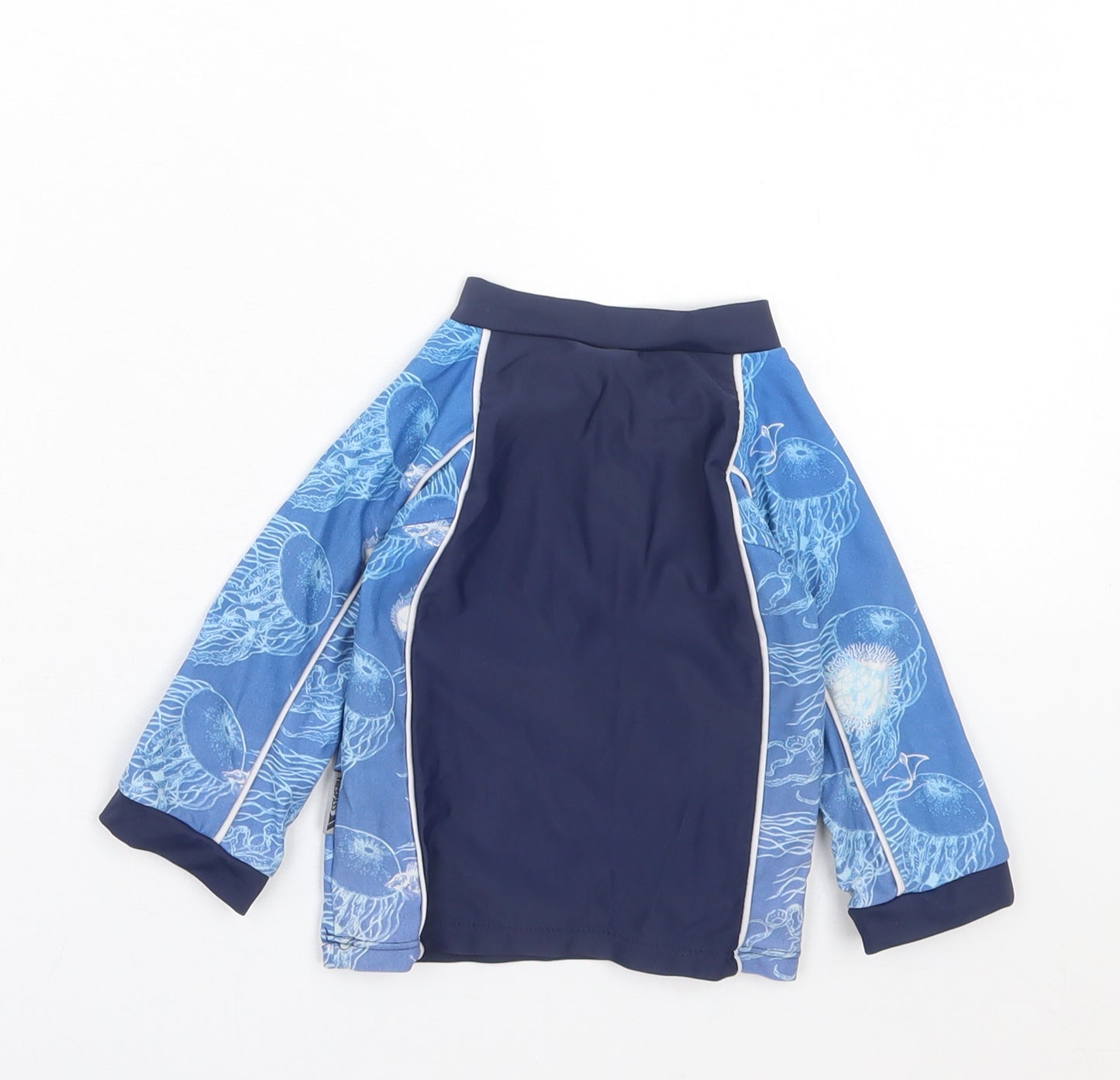 Trespass Boys Black Geometric Polyester Pullover Casual Size 2-3 Years High Neck Zip - Swim Top