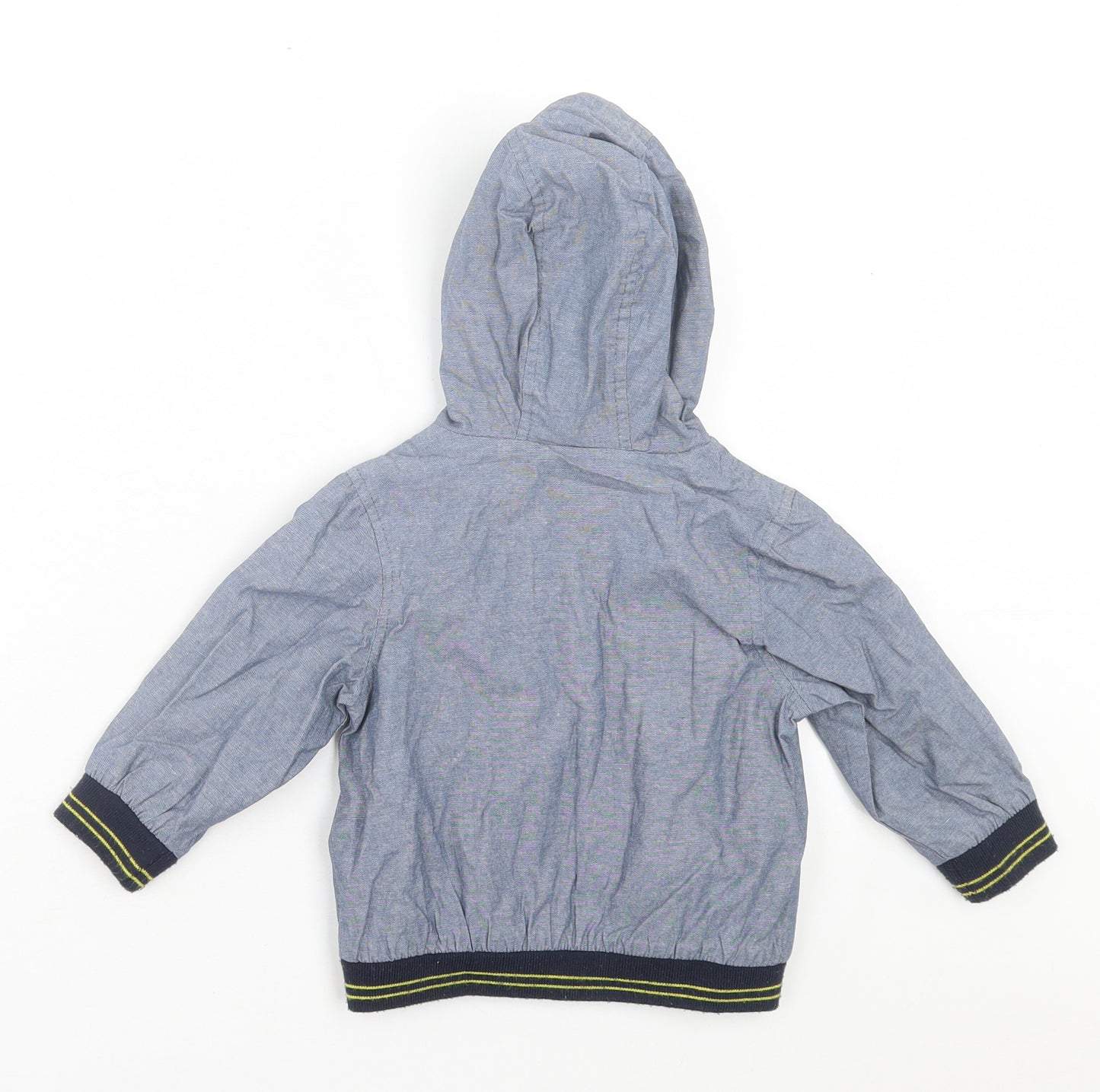 Matalan Boys Blue Basic Jacket Jacket Size 12-18 Months Zip