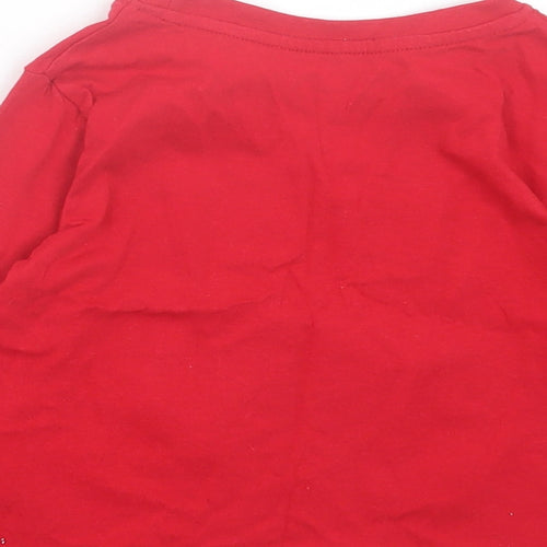 Primark Boys Red Cotton Basic Casual Size 2 Years Crew Neck Pullover - SantaSauraus