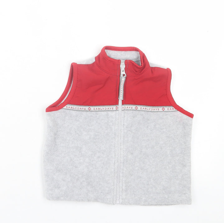 Earlydays Boys Grey Gilet Jacket Size 6-9 Months Zip