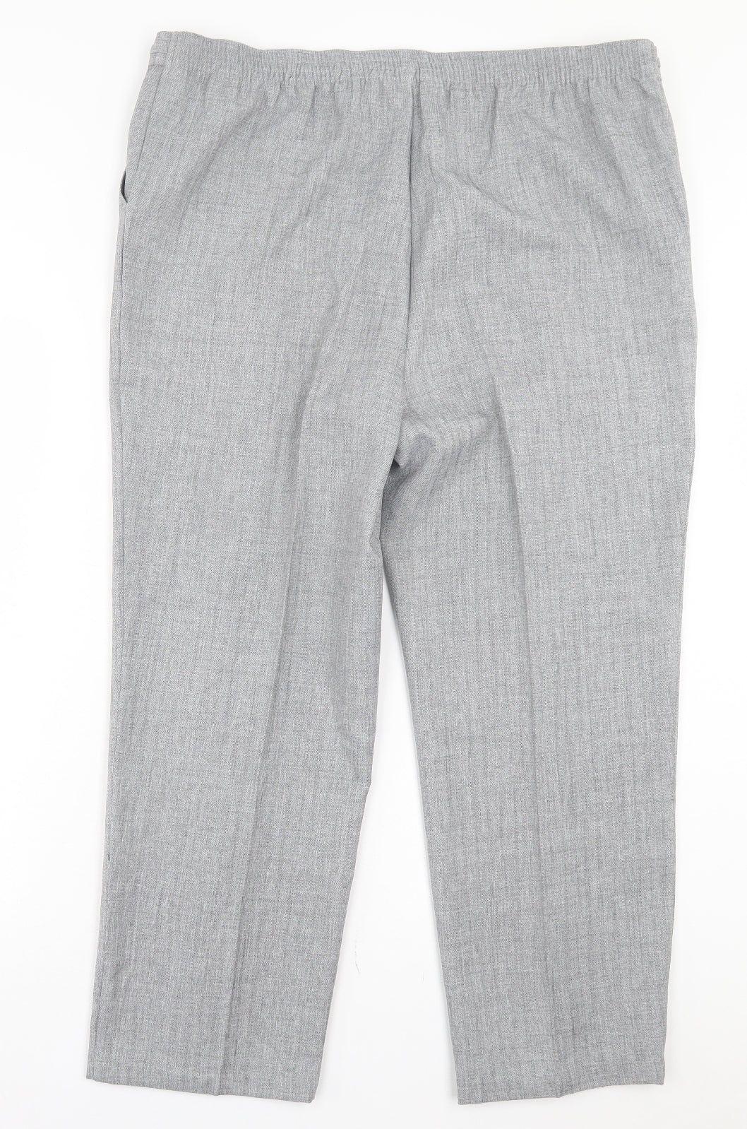 Marks and Spencer Womens Grey Polyester Trousers Size 16 L26 in Regular