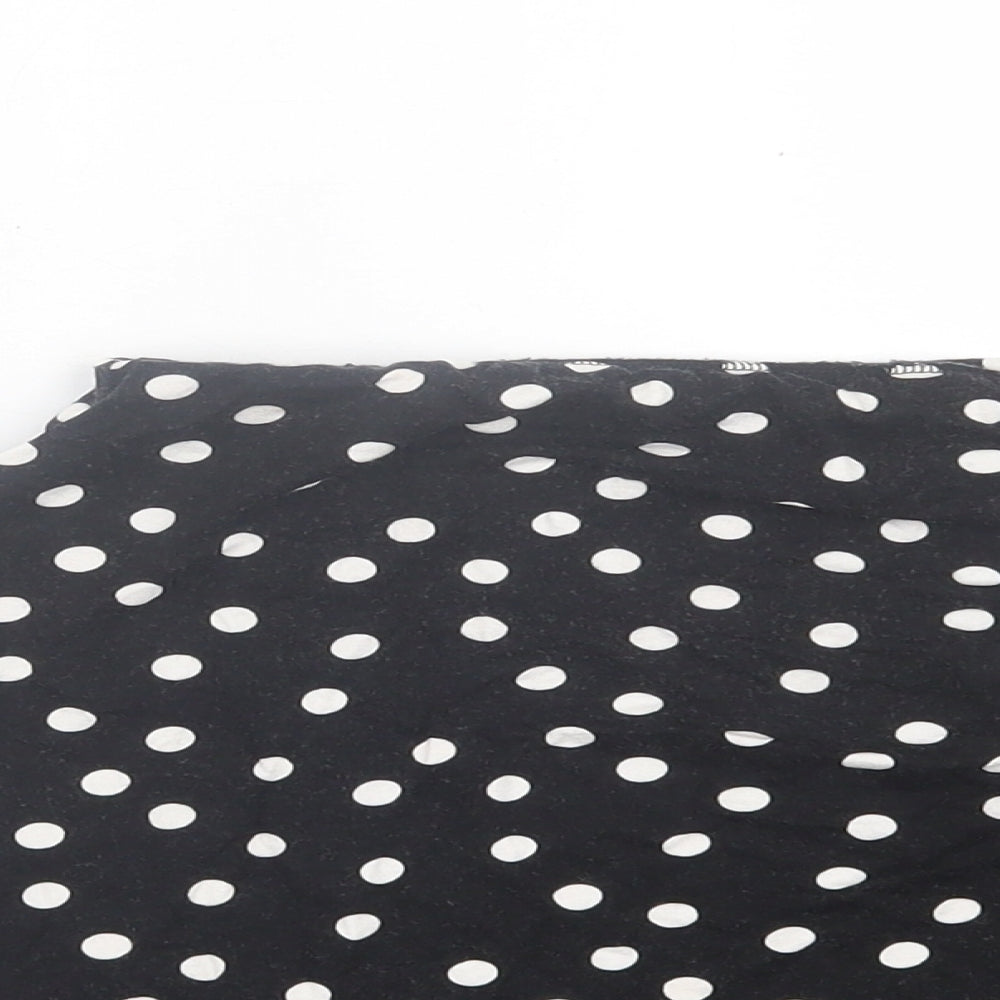 ASOS Womens Black Polka Dot Viscose A-Line Skirt Size 10