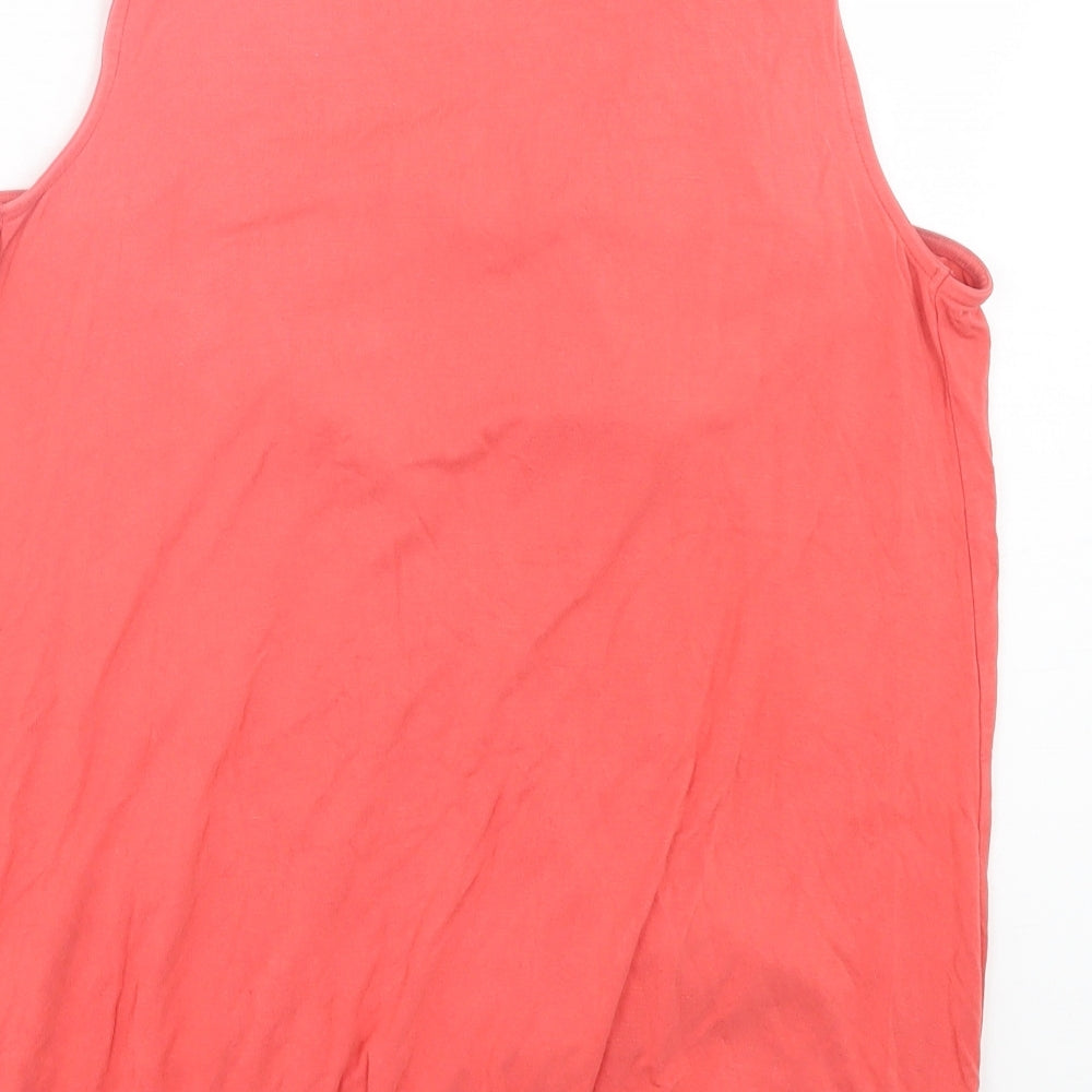 JoJo Maman Bébé Womens Pink Viscose Basic Tank Size S Scoop Neck