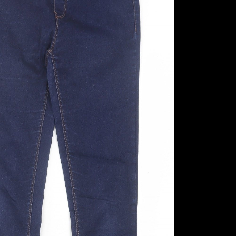 New Look Womens Blue Cotton Jegging Trousers Size 12 L29 in Regular - Pull On