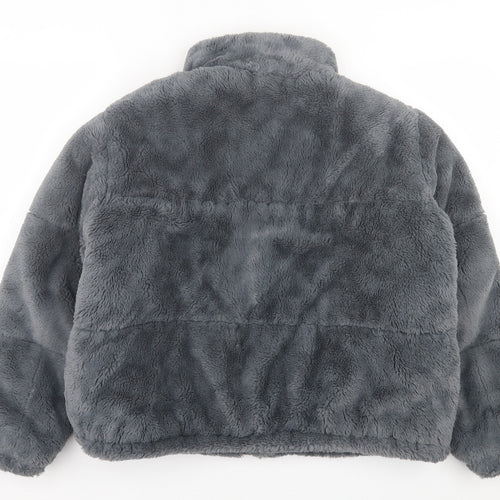 New Look Womens Grey Jacket Size 10 Zip