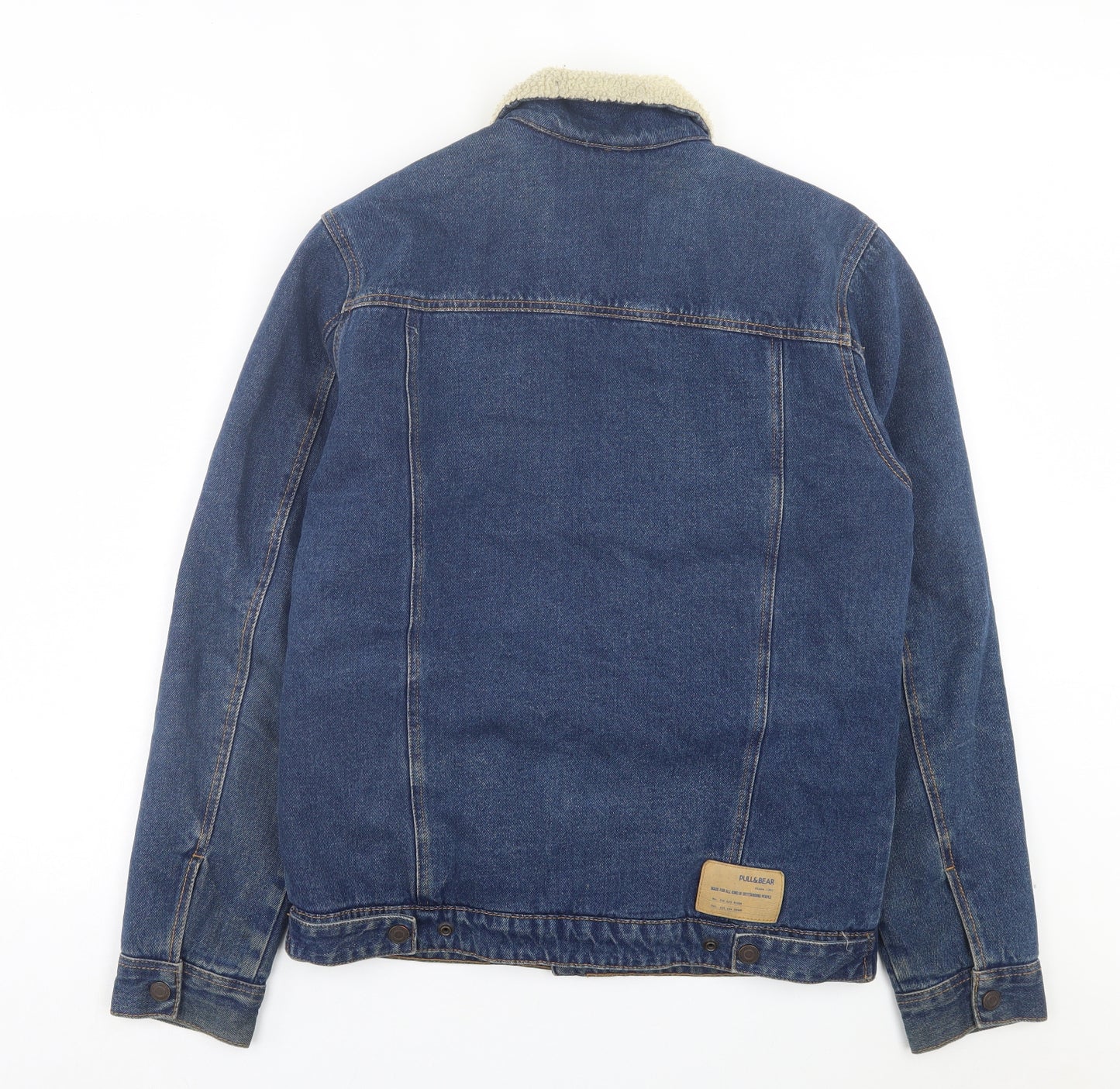 Pull&Bear Mens Blue Jacket Size M Button