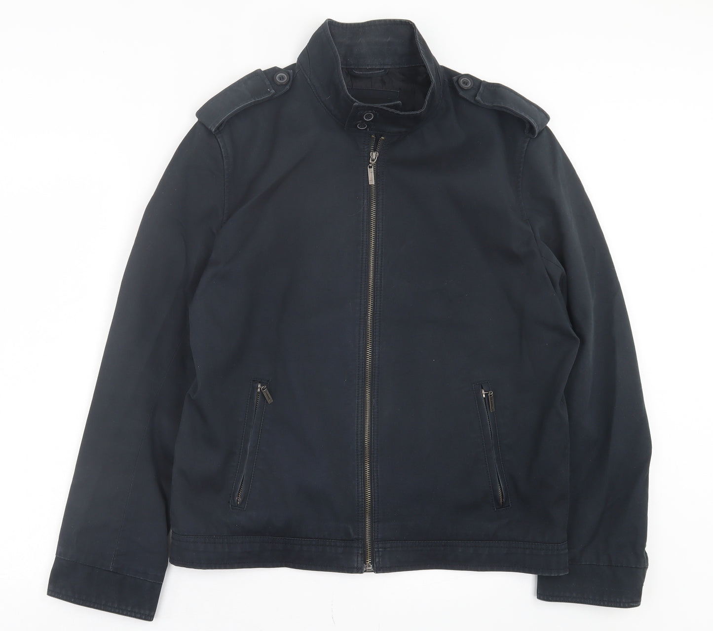 Jasper Conran Mens Blue Jacket Size L Zip