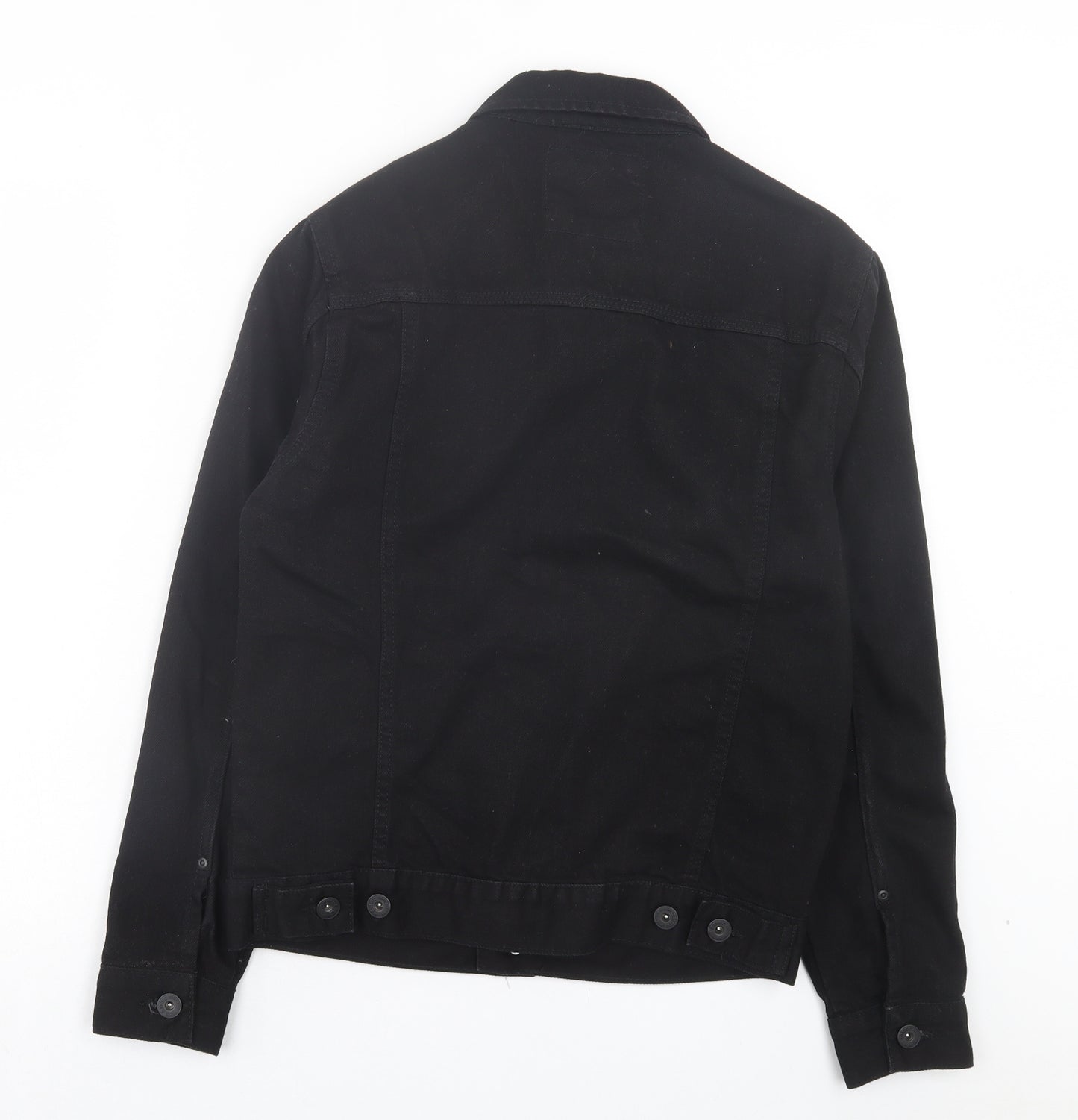 Zara Mens Black Jacket Size S Button