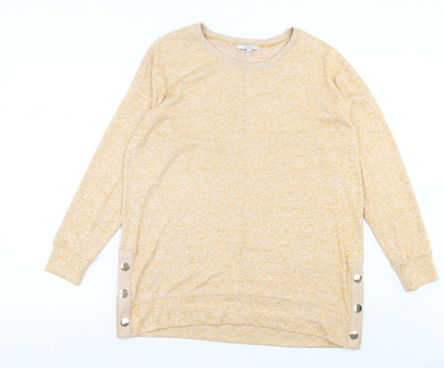 NEXT Womens Yellow Crew Neck Polyester Pullover Jumper Size 16