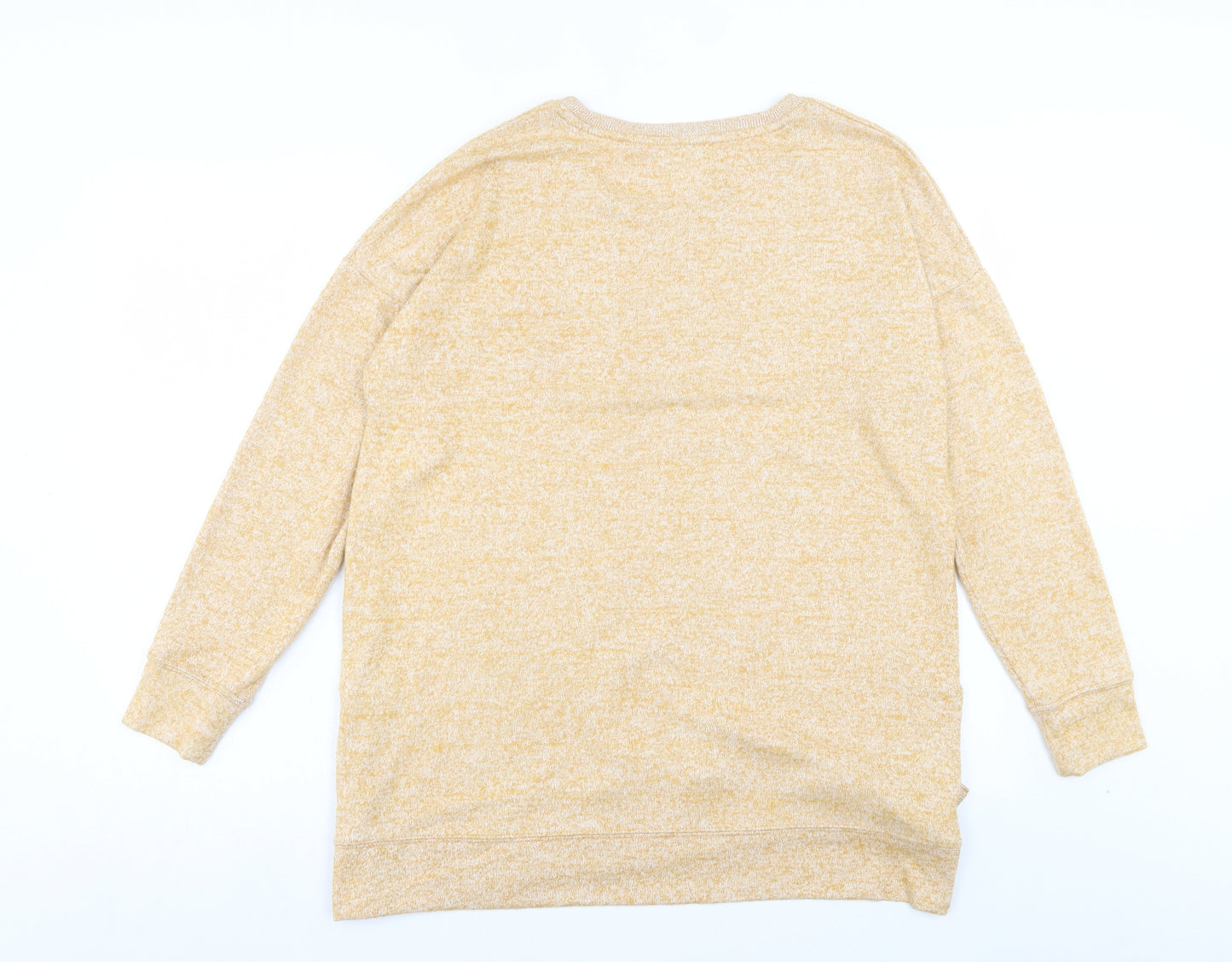 NEXT Womens Yellow Crew Neck Polyester Pullover Jumper Size 16