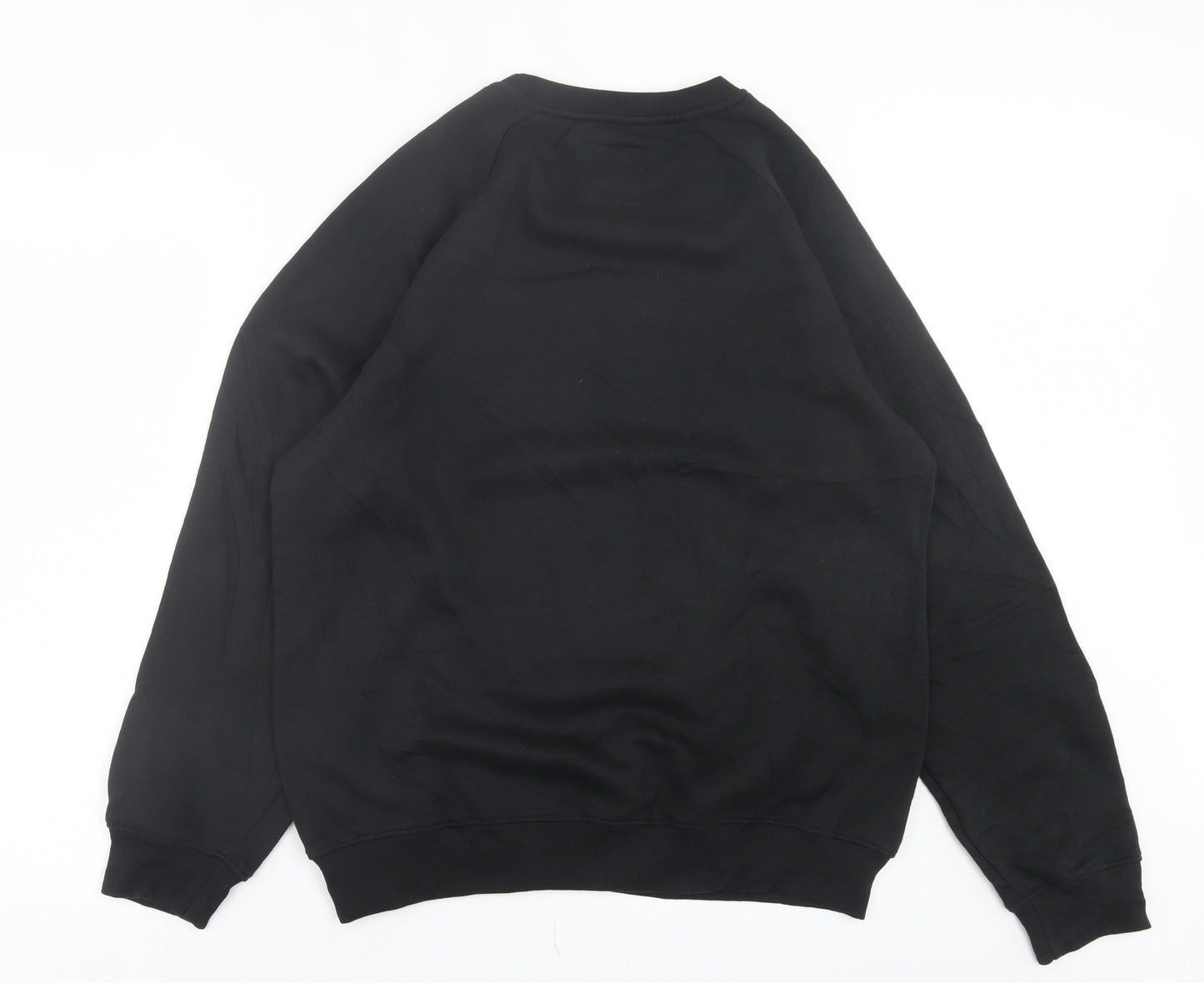 Boohoo Mens Black Cotton Pullover Sweatshirt Size XL