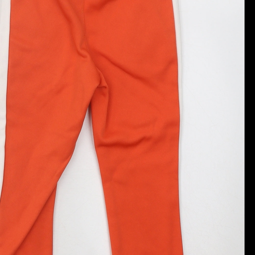 Reebok Boys Orange Polyester Jogger Trousers Size 2-3 Years Regular Drawstring