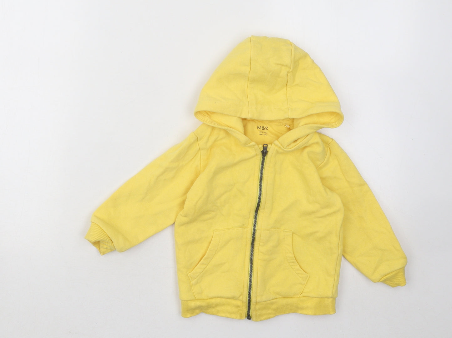 Marks and Spencer Boys Yellow Jacket Size 12-18 Months Zip
