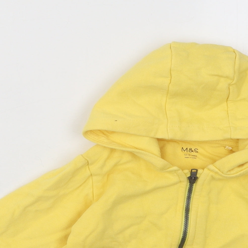 Marks and Spencer Boys Yellow Jacket Size 12-18 Months Zip
