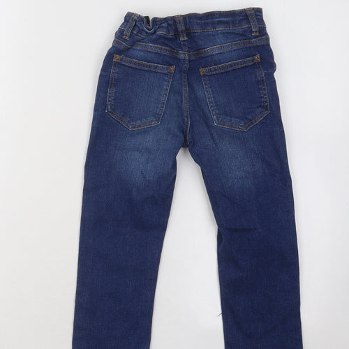 NEXT Boys Blue Cotton Straight Jeans Size 4 Years Regular Button