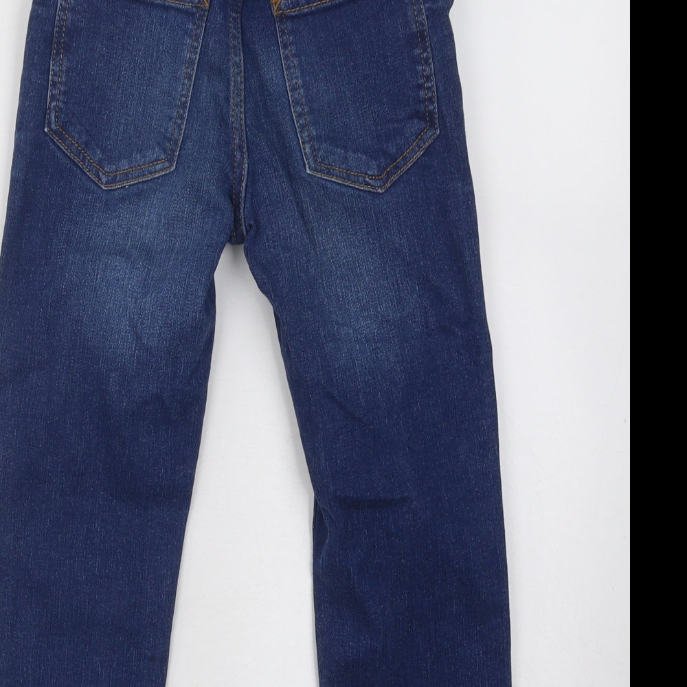 NEXT Boys Blue Cotton Straight Jeans Size 4 Years Regular Button