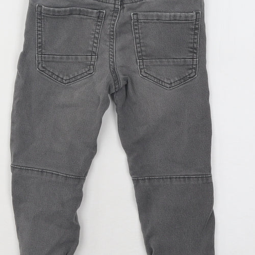 Primark Boys Grey Cotton Jogger Trousers Size 3-4 Years Regular Drawstring