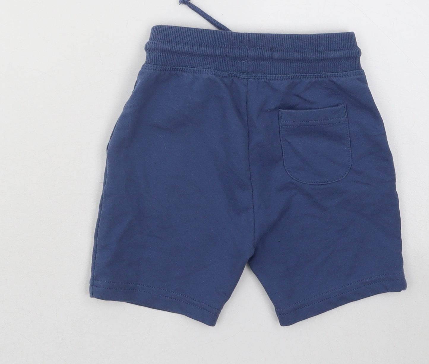 NEXT Boys Blue Cotton Sweat Shorts Size 3-4 Years Regular Drawstring